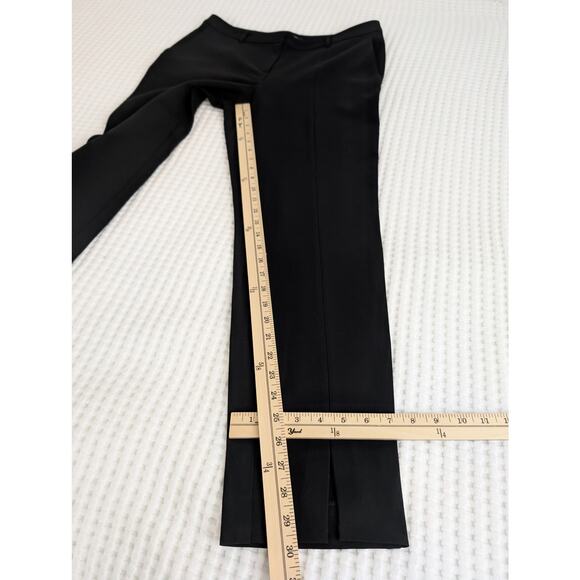 St. John Caviar Black Crepe Marocain Front Slit Ankle Pants in Jennifer Fit - Picture 14 of 16